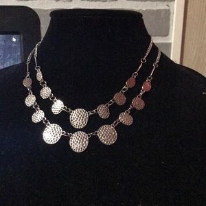 Paparazzi silver 2 tier necklace